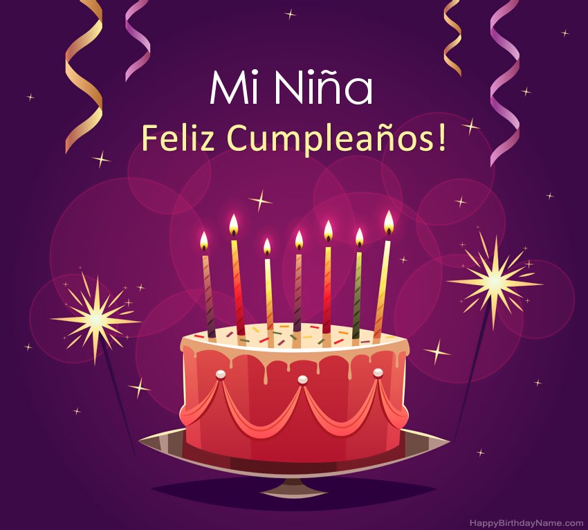 Saludos graciosos para feliz cumpleaños Mi Niña fotos