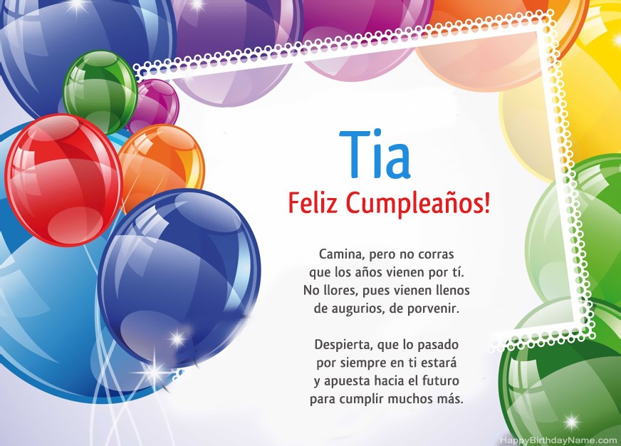 Tia ¡Feliz cumpleaños! Tia ¡Feliz cumpleaños!