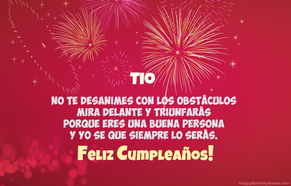 Tio Feliz cumpleaños, hermosos poemas
