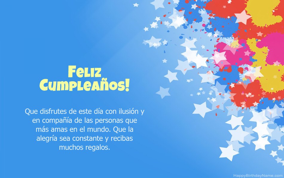 Felicidades por el cumpleaños
