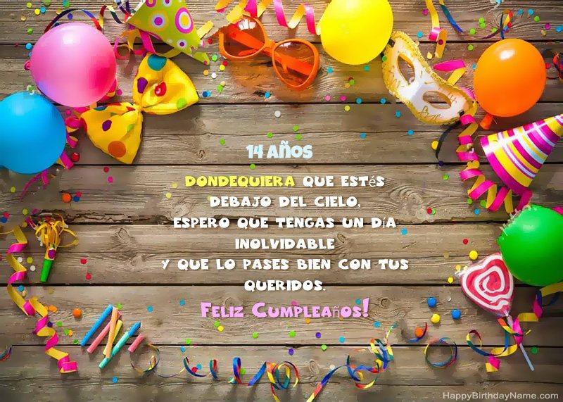 Feliz cumpleaños Niña de 14 años photo