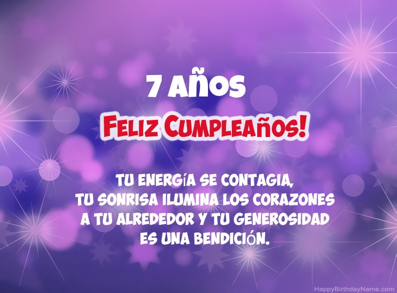 Hermosas imágenes para feliz cumpleaños Niño de 7 años