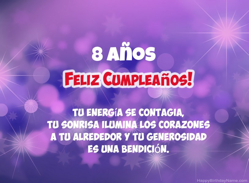 Hermosas imágenes para feliz cumpleaños Niño de 8 años