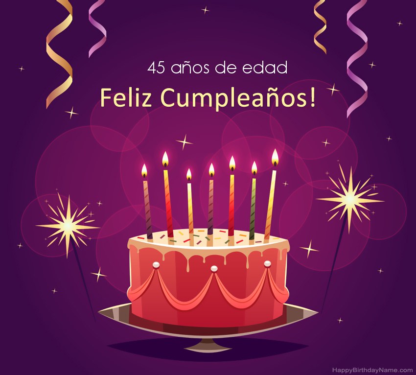 Saludos graciosos para feliz cumpleaños Hombre de 45 años fotos