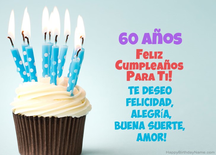 Felicitaciones por feliz cumpleaños Hombre de 60 años