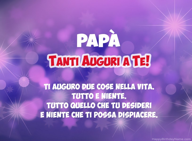 Belle immagini per Happy Birthday Papà
