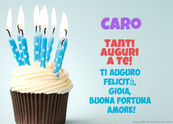 Congratulazioni per il buon compleanno Caro
