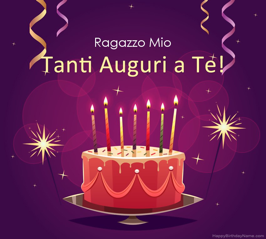 Divertenti saluti per le foto di Happy Birthday Ragazzo Mio