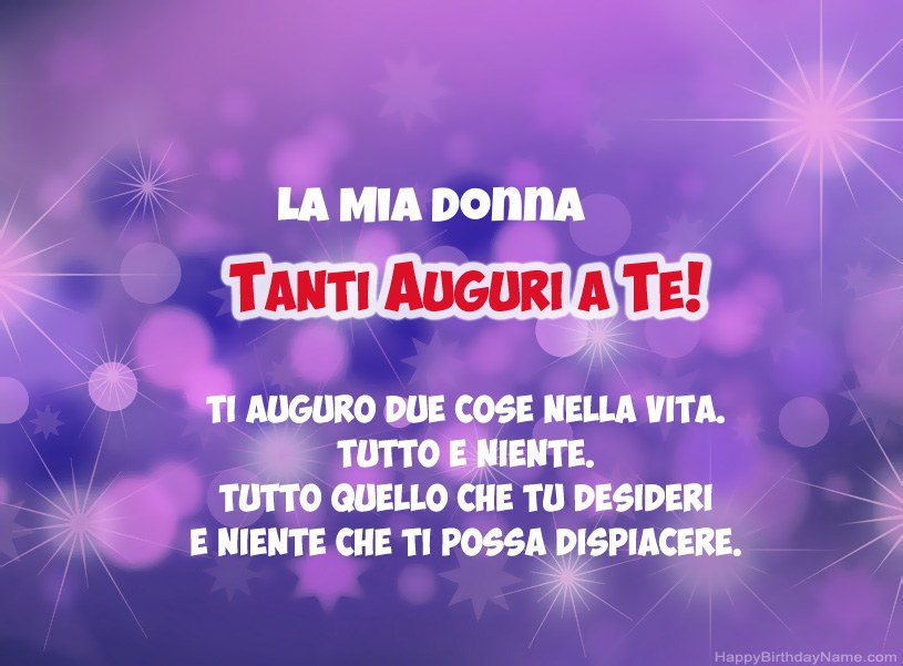 Belle immagini per Happy Birthday La Mia Donna