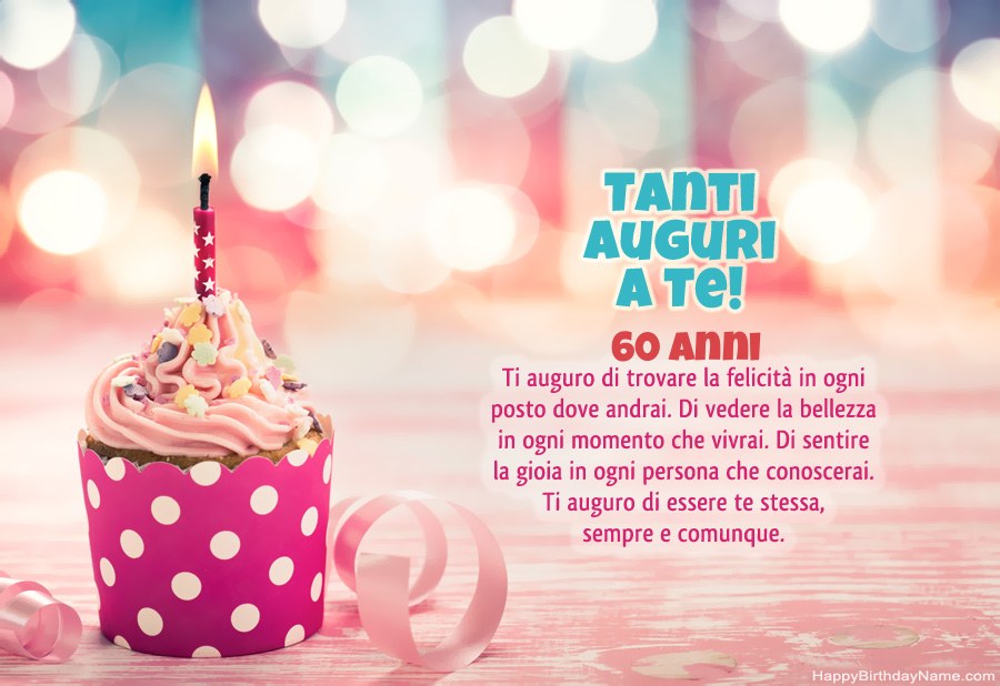 Scarica Happy Birthday card Donna di 60 anni gratis