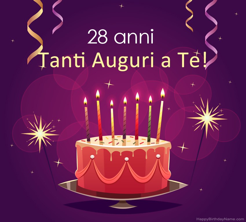 Divertenti saluti per le foto di Happy Birthday Uomo di 28 anni