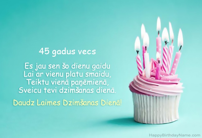 Lejupielādējiet attēlu Happy Birthday 45 gadus vecs vīrietis