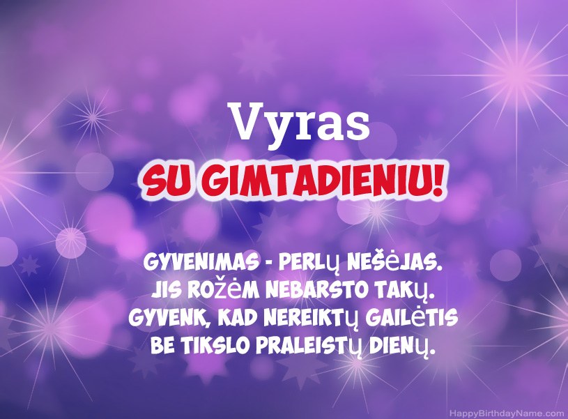 Gražios „Happy Birthday Vyras“ nuotraukos