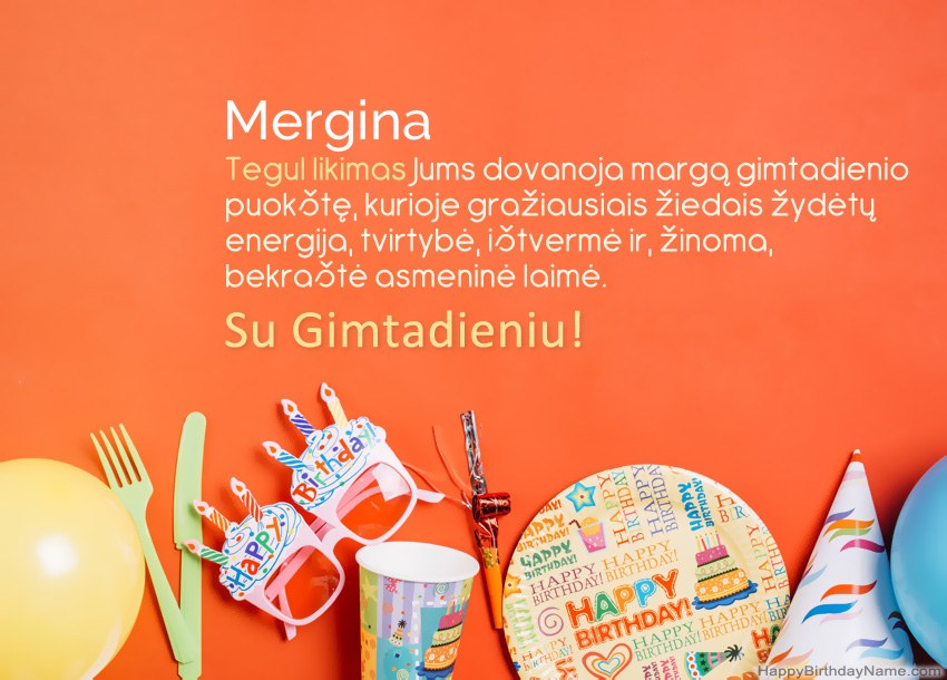 „Mergina“ su gimtadieniu atvirukai