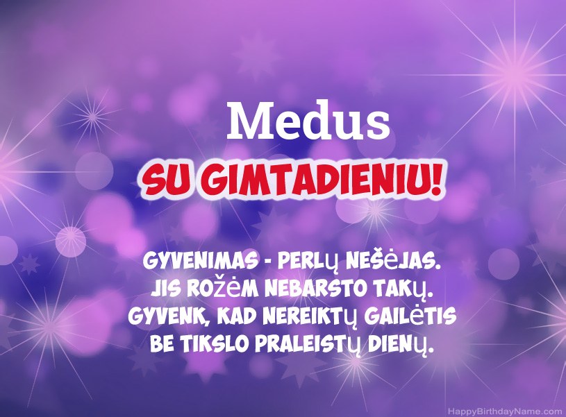 Gražios „Happy Birthday Medus“ nuotraukos