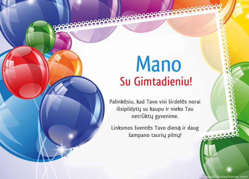 „Mano“ su gimtadieniu! „Mano“ su gimtadieniu!