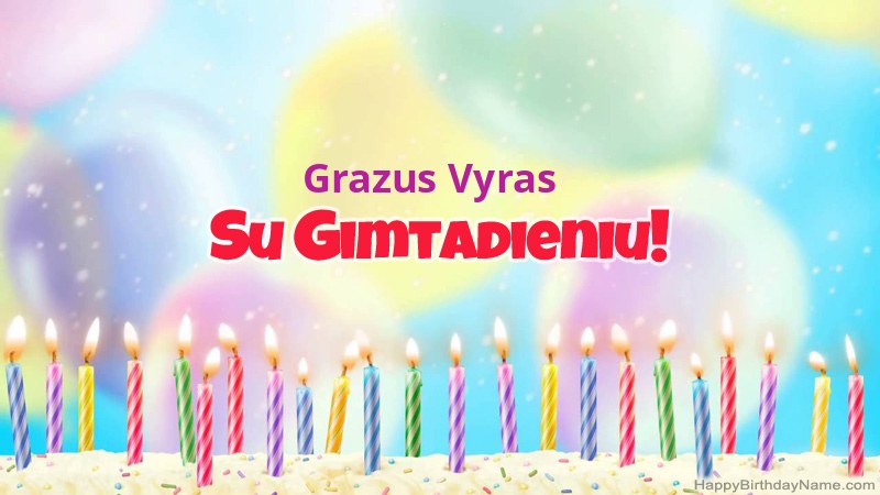 Juokingi gimtadienio atvirukai „Grazus Vyras“