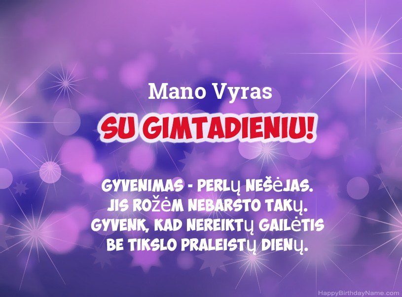 Gražios „Happy Birthday Mano Vyras“ nuotraukos