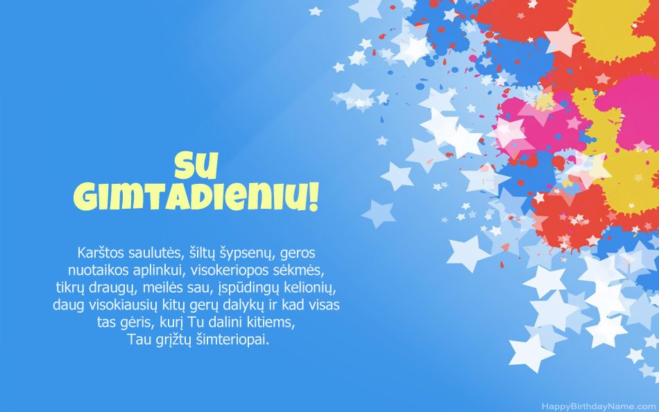 Sveikinu su gimtadieniu