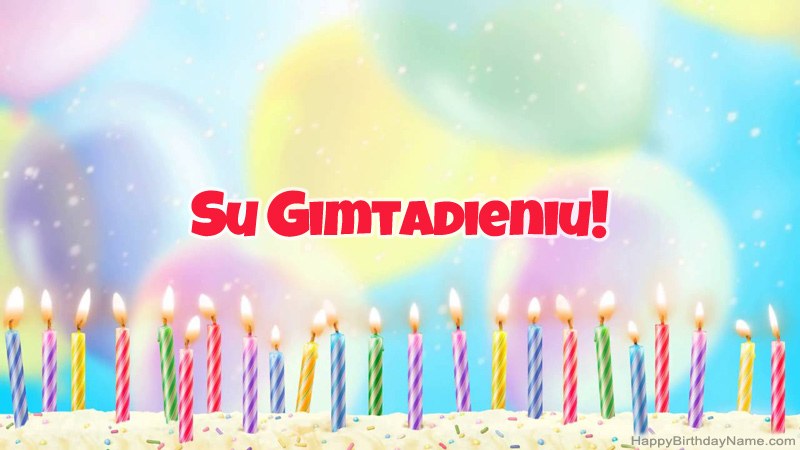 Linksmos „Happy Birthday“ atvirutės