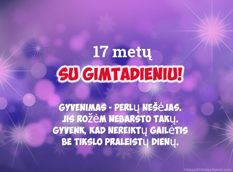 Gražios „Happy Birthday 17 metų vaikinas“ nuotraukos