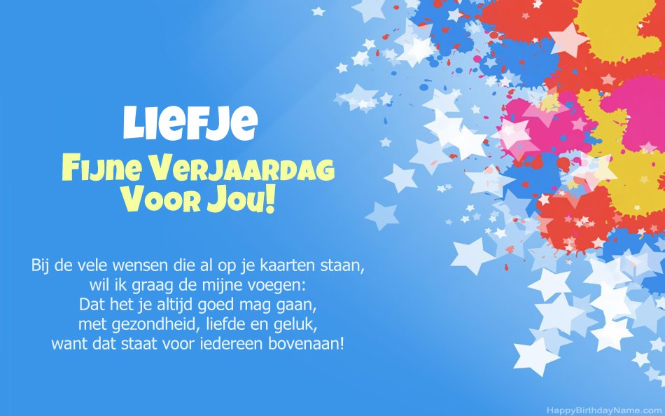 Gefeliciteerd met de verjaardag Liefje