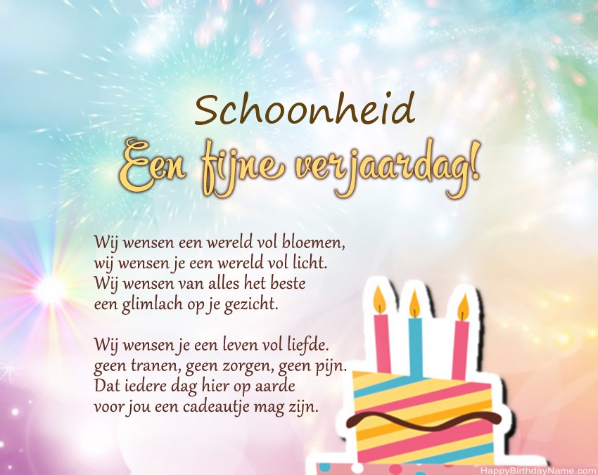 Schoonheid Gelukkige verjaardag in vers