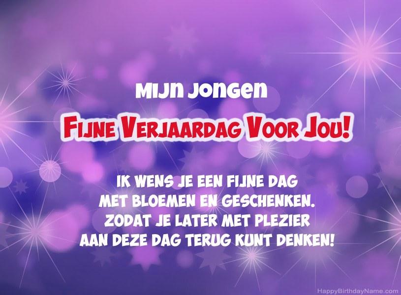 Mooie foto's voor Happy Birthday Mijn Jongen