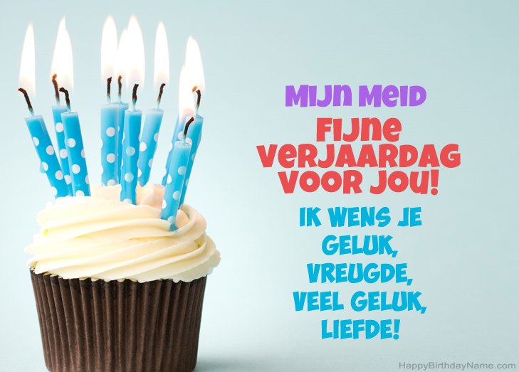 Gefeliciteerd met Happy Birthday Mijn Meid