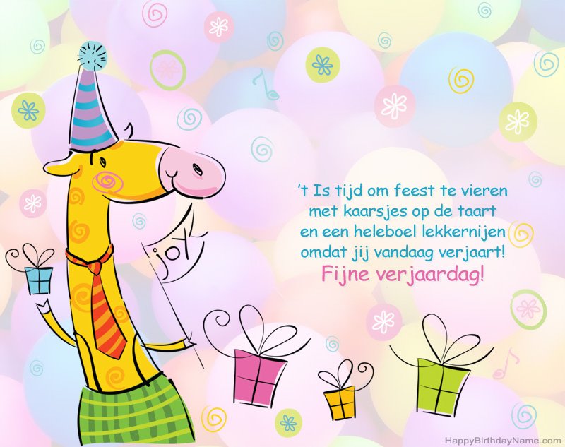 Felicitaties voor kinderen voor Happy Birthday