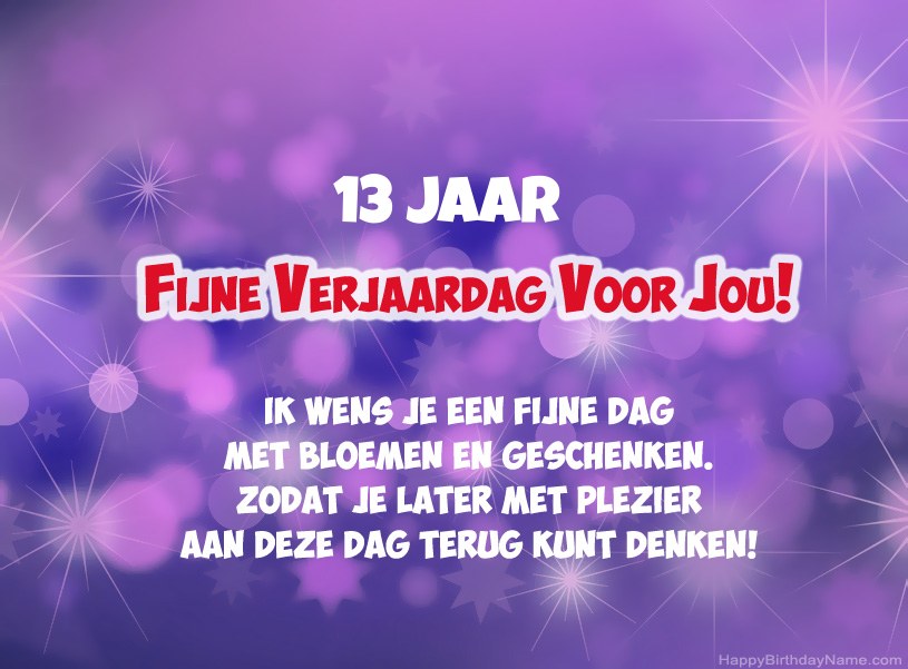 Mooie foto's voor Happy Birthday 13 jaar oude jongen