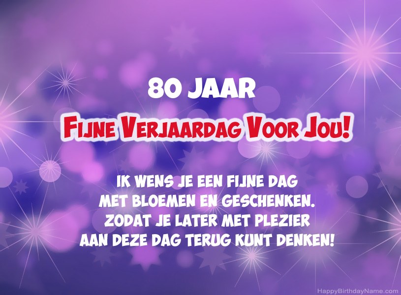 Mooie foto's voor Happy Birthday 80 jaar oude man