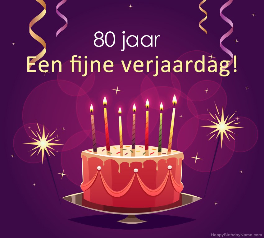 Grappige groeten voor Happy Birthday 80 jaar oude man-foto's