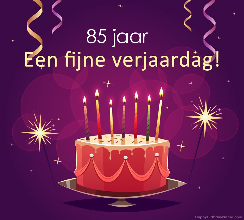 Grappige groeten voor Happy Birthday 85 jaar oude man-foto's