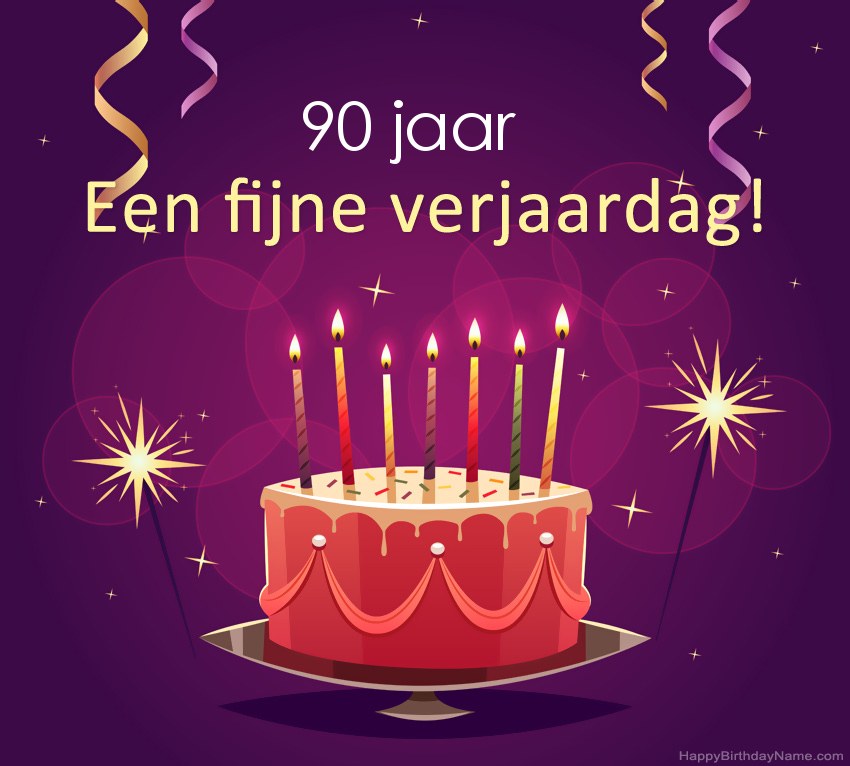 Grappige groeten voor Happy Birthday 90 jaar oude man-foto's