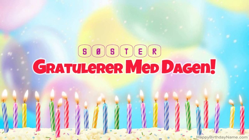 Morsomme gratulasjonskort Søster