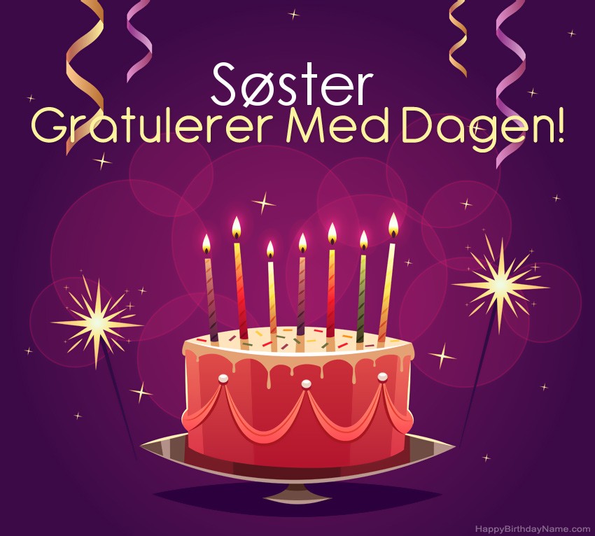 Morsomme hilsener til Happy Birthday Søster-bilder