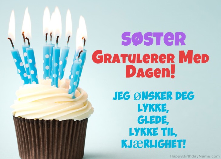 Gratulerer så mye med dagen Gratulerer med dagen Søster