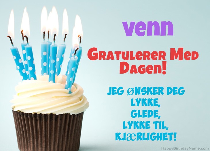 Gratulerer så mye med dagen Gratulerer med dagen Venn