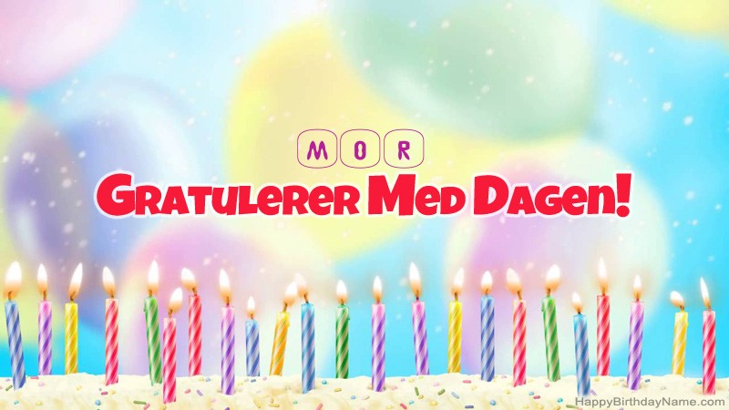 Morsomme gratulasjonskort Mor