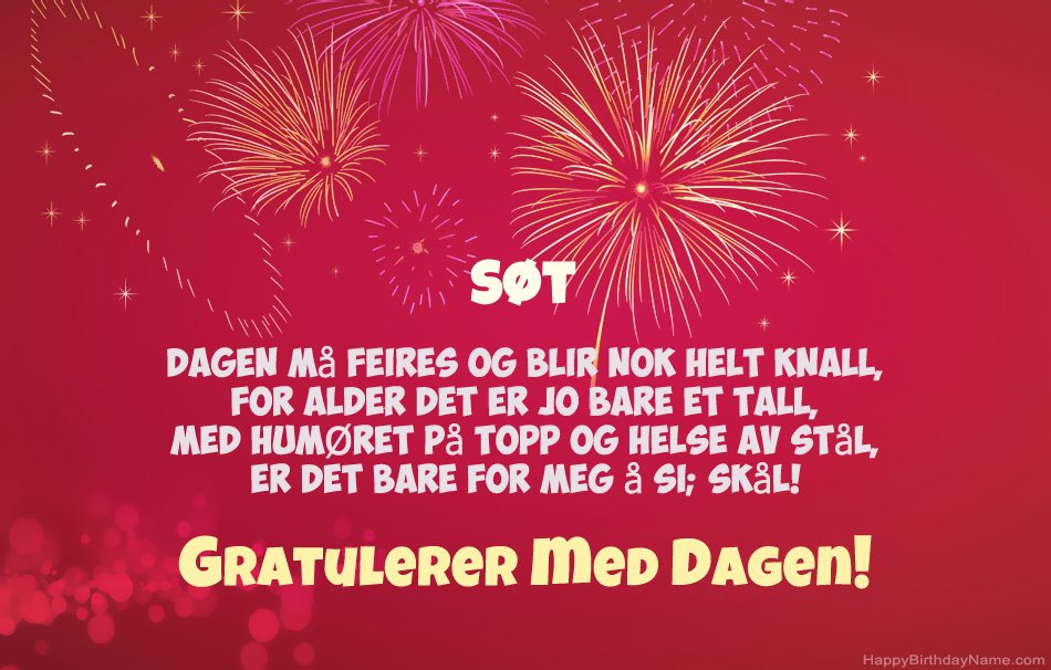 Søt Happy Birthday, vakre dikt