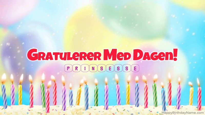 Morsomme gratulasjonskort Prinsesse