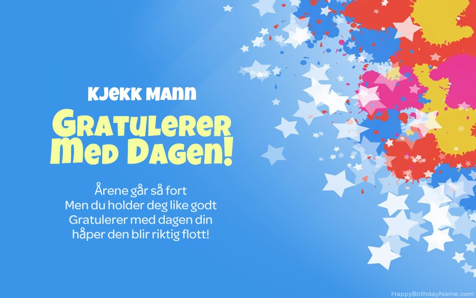 Gratulerer med bursdagen Kjekk Mann