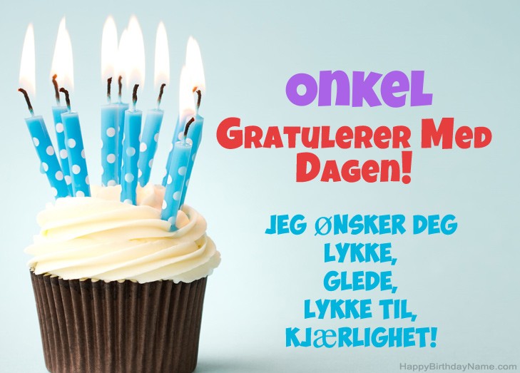 Gratulerer så mye med dagen Gratulerer med dagen Onkel