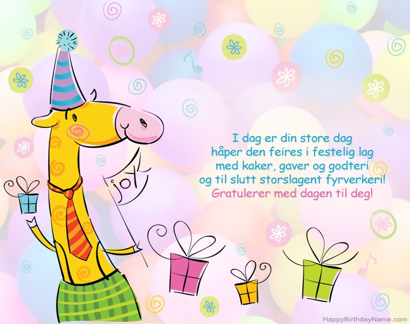 Barne gratulerer med gratulerer med dagen