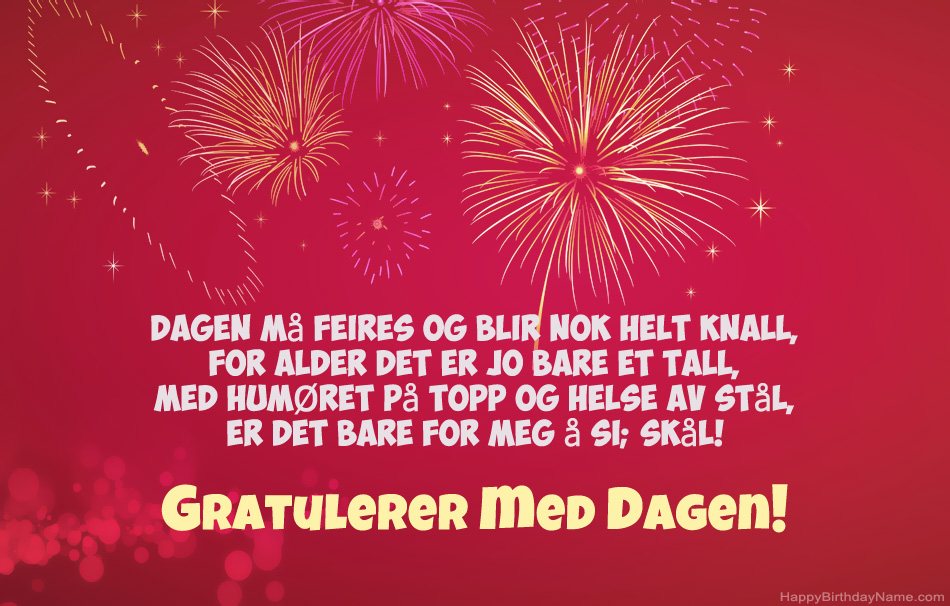 Gratulerer med dagen, vakre dikt