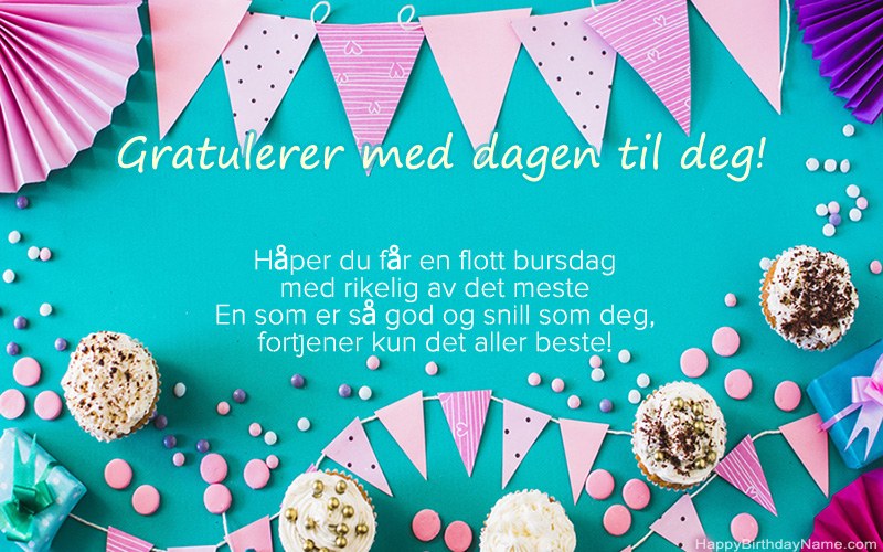 Gratulerer med dagen, vakre bilder