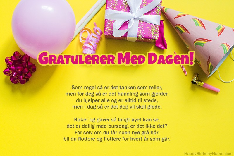 Gratulerer med dagen i prosa