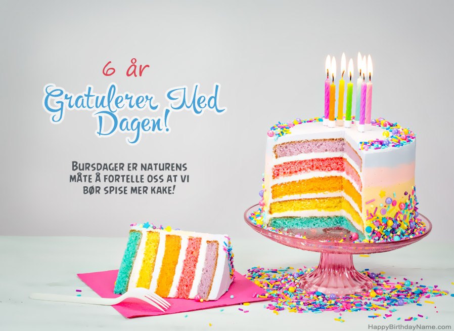 Ønsker 6 år gammel jente til gratulerer med dagen