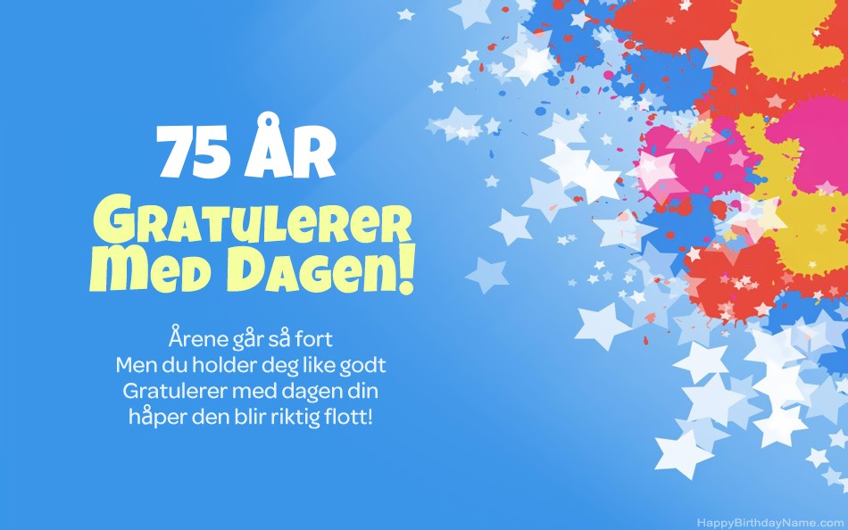 Gratulerer med bursdagen 75 år gammel kvinne
